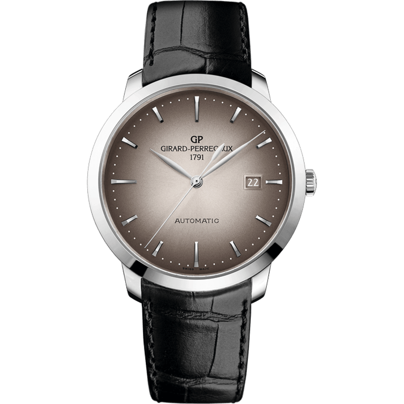 49555-11-231-BB60 1966 40 Stainless Steel Black Alligator Strap - Image 1