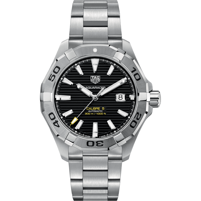 WAY2010.BA0927 Aquaracer 300M Calibre 5 41 Stainless Steel / Black / Steel - Image 1